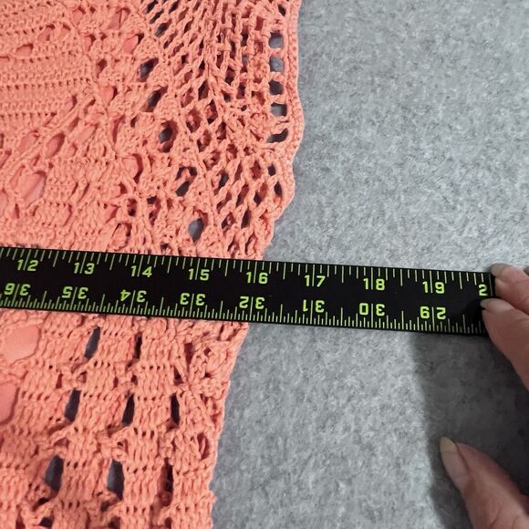 Evolution Open Knit Crochet Midi Dress Sleeveless Resort Beachy Party Sexy SZ S - Picture 10 of 10